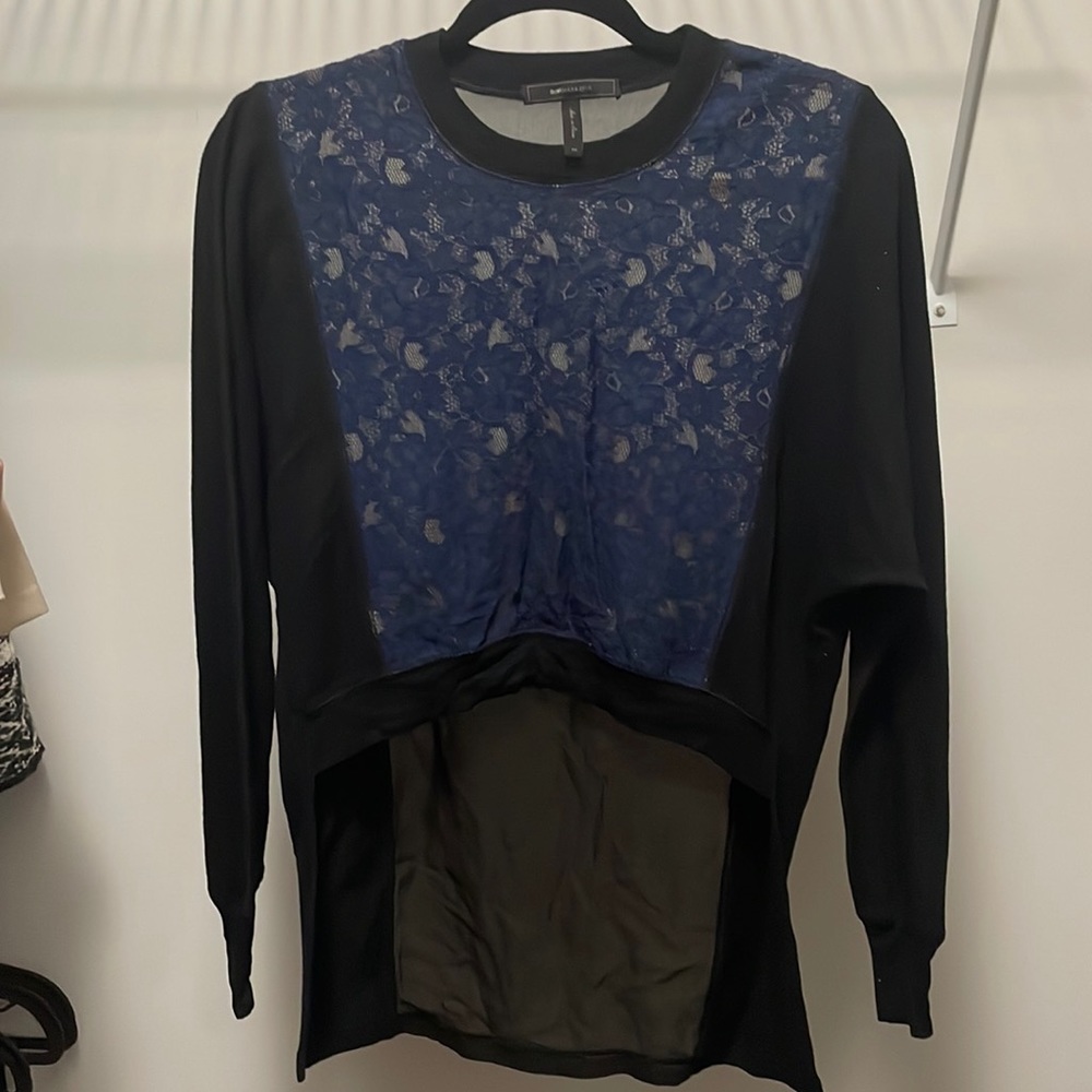 BCBG Cropped Long Sleeve Blouse